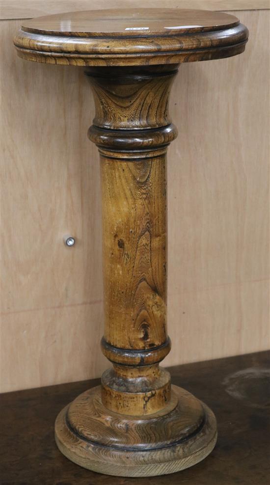 An oak plant stand W.36cm.